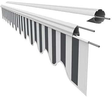 Leudus Markisen Volant Markisenbespannung Sonnenschutz Ersatzstoffe 2.81m*23cm SPD023 Sonnenmarkise fertig genäht