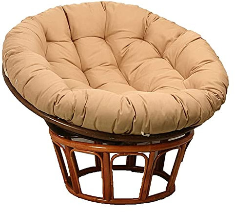 XINYUWZ Polster Für Papasansessel,Kissen Für Gartensessel,Papasansessel Kissen,Rundes Stuhlkissen Papasan,Papasan Ersatzpolster Für Indoor Outdoor Garten,Beige,11(Size:80x80cm,Color:Khaki)