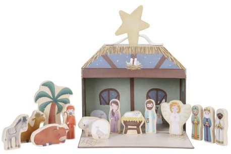 Little Dutch Krippe für Kinder mit Holzfiguren im Koffer - Weihnachten