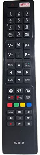 FYCJINew Replacement Remote Control RC4848F RC-4848F Fit for Polaroid/Bush/Hitachi TV P24D300FP P32FS1956A P32D300FP P43D300FP P50D300FP P50US0956A P50UP2038A P50LED16 P50US2236A P55D300FP