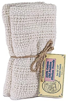 Country Cottons Old Fashion 100% Cotton Made in the USA Highly Absorbent Kitchen Towels - Set of 2-24x15