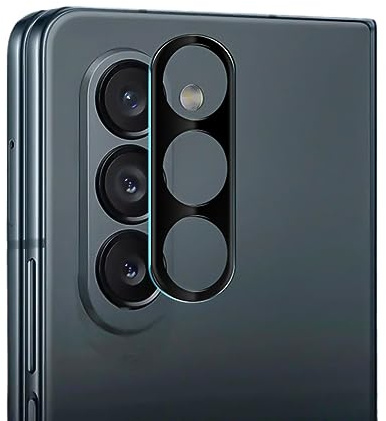 YSJJZRL 2 Pcs Black Camera Lens Screen Protector Glass Film 9H 3D Ultra HD For Samsung Z Fold 5/Z Fold 4/Z Fold 3 (For Samsung Z Fold 3)