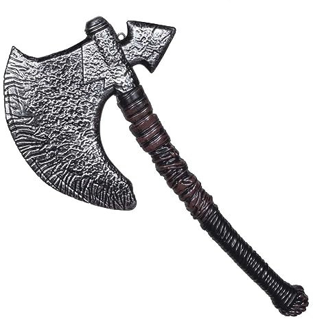 Warrior Knight Battle Play Plastic Axe Prop for Halloween Cosplay Fancy Dress Costume Accessory Set Fake Axe Pretend Weapons Toy Props