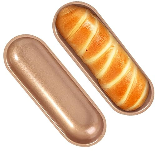 2 Pezzi Stampo Pane, Riutilizzabile Antiaderente in Acciaio al Carbonio Teglia per Baguette per la Famiglia Ristorante Panetteria