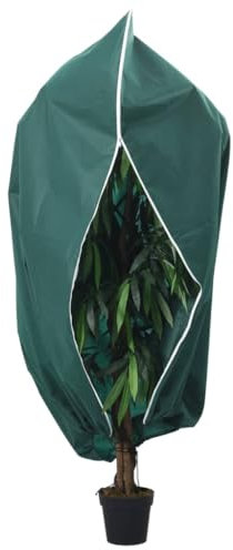 ShCuShan Wintervlies mit Reißverschluss Schutzhaube FüR Pflanzen Winterschutz FüR Pflanzen Pflanzenschutzhaube 70 g/m² 3,93x3,5 m - 364892
