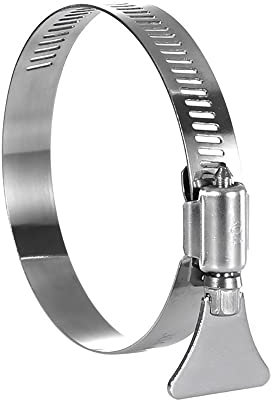 T-Bolt Hose Clamps,Stainless Steel Jubilee Clips, 5 Pieces Hose Clamps, Air Water Pipe Fuel Hose Clips, Stainless Steel Adjustable Hose Clamp with Thumb Screw Butterfly Handle Repair Tool Hardware Fas