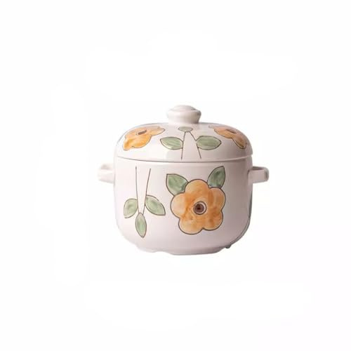 Zuppiera Pentola for stufato in ceramica con coperchio, doppio coperchio, ciotola for zuppa, ciotola for zuppa speciale nido d'uccello for la casa, ciotola for uova al vapore, piccola ciotola for zupp