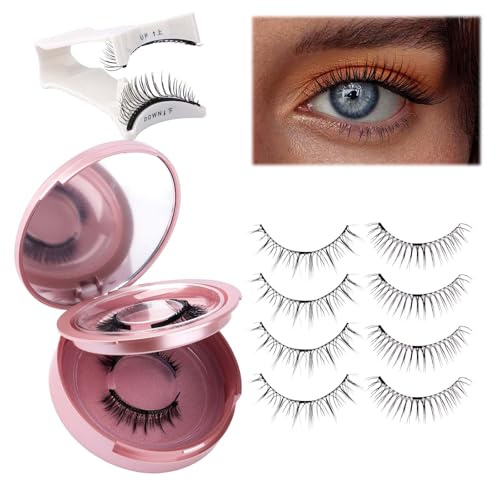 FADLASH Magnet Wimpern 2 StüCk Magnetische Magnetisch 3D Magnetwimpern Wimpern Set Eyelashes KüNstliche Magnetic Magnetisches NatüRlicher Set Falsche Magnetic Eyelashes Wasserdichtem Dünne Wimpern