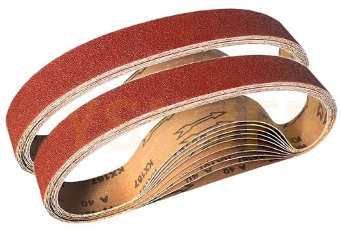 Bandes de ponceuse à bande Papier de verre for outils électriques Bandes de papier de verre de polissage Bandes de papier de verre d'ébavurage Bandes de papier de verre grossières et fines Ensemble de