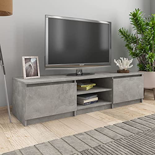 65 Retro Entertainment Center for Flat Screen TV - Modern TV Unit Cabinet with Storage for Gaming Consoles, Cable Box, Media Console - Brown Wood TV Stand for Living Home