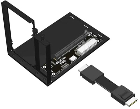 Puleuroy F9G-F9934-BK7 Base de Expansión para Tarjeta Gráfica Externa OCuLink Cable Macho A Macho ATX Tipo PCIe4.0 64 Gbps 25 cm
