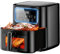 Airfryer Heißluftfritteuse,2400W Multifunktionale Air Fryer XXL 10L,Heissluftfritteuse Sichtfenster LED-Touchscreen,Schnelle Erwärmung,95% weniger Öl,55 Prozent energiesparend,spülmaschinenfeste Körbe