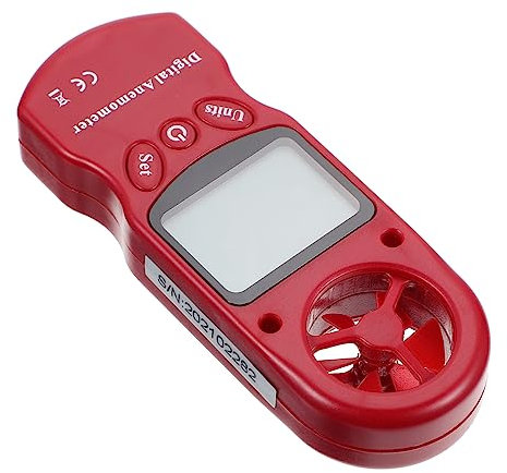 PRETYZOOM Mini Handheld Digital Anemometer, Digital Hygrothermograph with Wind Measurement, Humidity and Temperature Reading, Lcd Backlight Screen, for Oil Work and Computer Mainframe