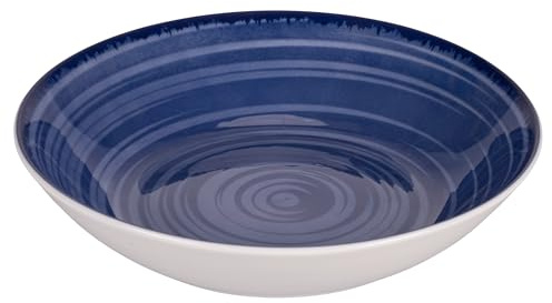 Set 6 Piatti Fondi in Porcellana Ø20,5 cm, Baita Acqua