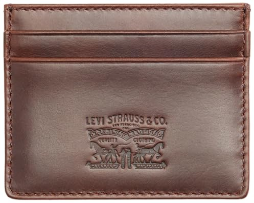 Levi's Herr Brun, Damen Läder Kort Fodral Plånböcker, Seal, OS