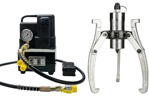 ZXDRYBHD Extracteur de Roulements, Arrache Hydraulique avec Pompe Électrique et Axe Central Renforcé, pour Travaux Électriques, de Ponts et de Construction(15T)