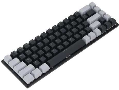 Tosuny Mechanical Keyboard 60% 68 Keys, RGB Backlit Gaming Keyboard with Blue Switch and Double Color Keycaps, for PC Laptop s OS X (Grey Black)