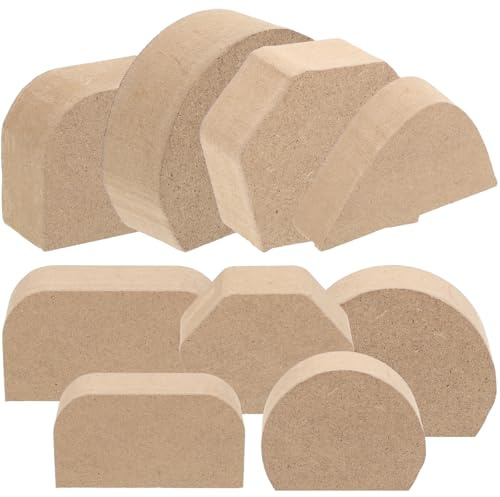 DECORNIJIA Juego de 9 Moldes para Asas de Tazas de Cerámica de Madera Molde Sencillo para Hacer Asas Pequeñas Accesorio para Proyectos DIY de Cerámica y Manualidades