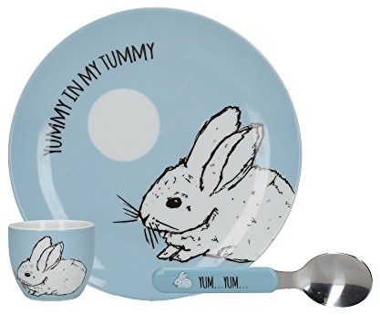 Creative Tops Into The Wild 'Little Explorers' Children's 3-Piece Porcelain Breakfast Set with Storage Tin