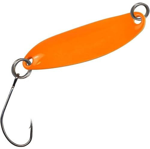 FTM Spoon Hornet 3, 9cm 3, 7g- Blinker zum Forellenangeln, Forellenblinker zum Spinnangeln, Spinnköder, Spoonblinker, Löffelblinker, Farbe:orange/goldfarben