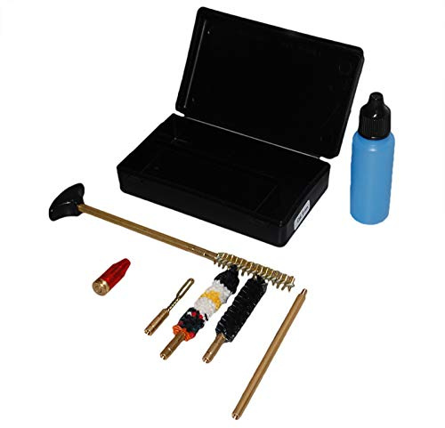 FLACHBERG 9mm Waffenreinigungsset / 38 Special /357 Magnum |Waffenreinigung | Laufreiniger Set inkl. Pufferpatrone & Putzstock für Luger Kurzwaffen - Kompakt für Schießstand & Jagd