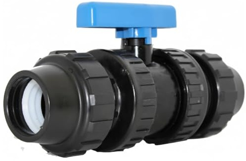 Suinga Vanne PVC Fitting pour Tuyau en Polyéthylène 32mm | Robinet d’Arrêt pour Tube PE 32mm | Vanne d’Eau pour Tuyau d’Arrosage 32 mm
