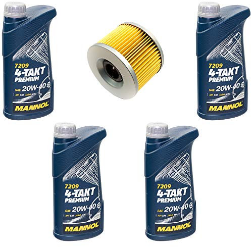 Motoröl Set 20W40 4 Liter + Ölfilter MF401 für Yamaha