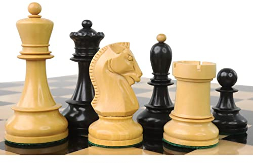 Royal Chess Mall - 1950s' Fischer Dubrovnik Chess Pieces Only Set - Ebony & Boxwood - 3.8 King