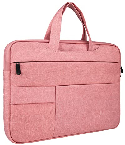 RAINYEAR 16 Pulgadas Funda Protectora para Portátil Especialmente Compatible 16 MacBook M1 M2 Pro/MAX A2141 A2485 Laptop Ordenador Portátiles Bolsa Maletín con Asa y Multi Bolsillos,Rosa