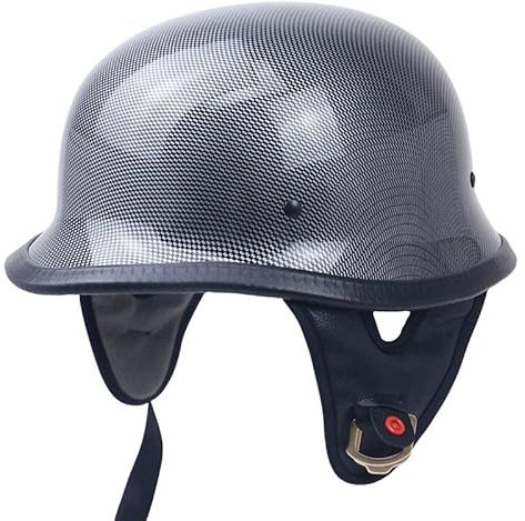 Vintage Jet Caschi, Casco Scodella Motorino, Mezzo Casco Classico, Aperto Faccia Casco Uomo Donna, Casco Mezzo Moto DOT ECE Omologato, retrò Motorino Casco A Scodella da Moto (Size : L=(59-60cm))