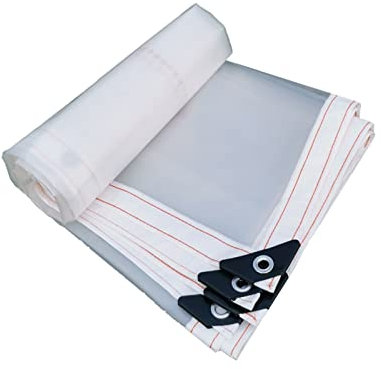 ALFAAL Abdeckplane Wasserdicht Transparente PVC Folie Mit Ösen Aus Edelstahl Abdeckplane Transparent (Color : Clear, Size : 3x3.5m)