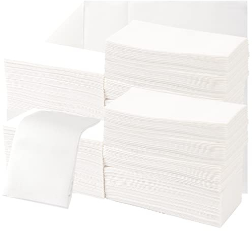 200 Linen-Feel Guest Towels Cloth-Like Hand Towels Disposable Bathroom Napkins Thicken Guest Towel Soft, Absorbent 12 x 17 for Bathroom, Kitchen, Wedding Reception or Dinner Party