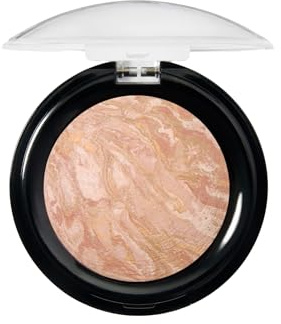 LAURA GELLER Baked to Go Balance-n-Brighten Colour Correcting Powder Foundation (Fair) Travel Size Buildable Light to Medium Coverage Baked Foundation, Demi-Matte Finish