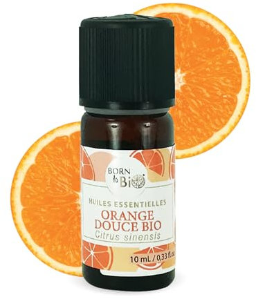 BORN TO BIO Ätherisches Öl Orange Süß- 100% naturrein - Beruhigende und Anti-Stress-Eigenschaften - AB zertifiziert - 10ml