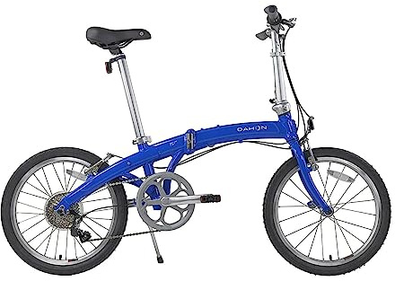 Dahon MU D8 Folding Bike Custom V-Brakes, V Clamp Technology Frame and Adjustable Handlepost (Cobalt Gloss)