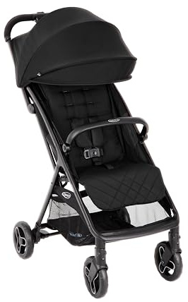 Graco - Myavo Kinderwagen, leicht, schnell zusammenklappbar, ab Geburt bis ca. 4 Jahre (22 kg), mit Regenabdeckung, Midnight