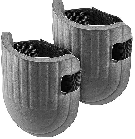 KADAX Knieschoner, Knieschützer für Garten, Widerstandsfähige Gartengelenkpolster mit Klettverschluss, Kniepolster für Gartenarbeiten, Gelenkschoner (Grau)