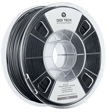 QIDI TECH ASA Filament 1.75mm Schwarz,3D Drucker Filament ASA 1kg Spule(2.2lbs),Hohe UV Beständigkeit,Geruchsarm,Perfekt für den Druck von Outdoor Funktionsteilen