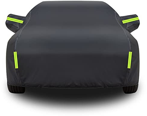 Autoabdeckung Winter Auto für Volkswagen T-Roc Touran ID.4 Tiguan Caddy,SUV Vollgarage Wasserdicht Staubdicht atmungsaktive Autoplane Winter mit Reißverschluss und Baumwoll(Color:A,Size:T-Roc)