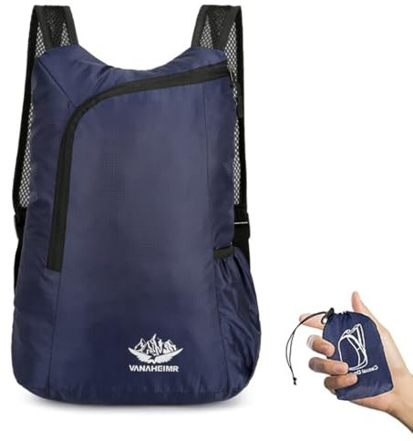 EIYVUAL Ultraleichte Faltbare Rucksäcke, Kleiner Wanderrucksack,Wasserabweisende Wander-Tagesrucksäcke,Packbare Rucksäcke für Herren Damen Kinder Reisen Outdoor Camping Klettern