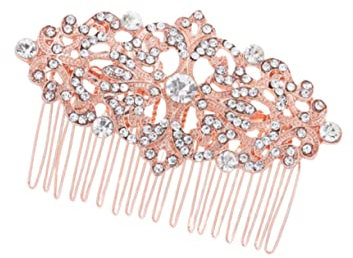 Beatifufu Rhinestone Haarspange Roségold Elegante Haarklammer Für Frauen Verzierung Für Hochsteckfrisuren Und Besondere Anlässe Hochwertige Mit Funkelnden Steinen Für Hochzeiten Partys