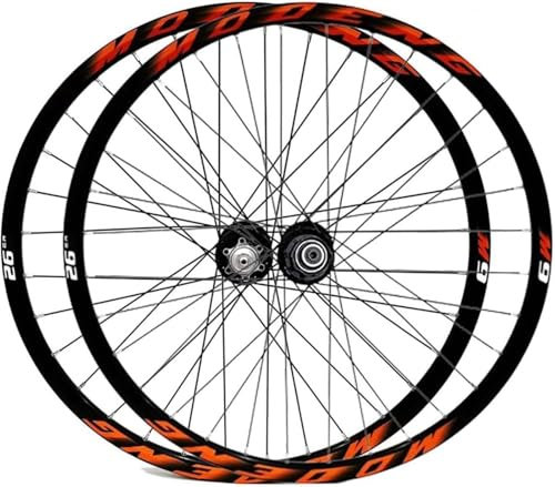 Mountainbike-Laufradsatz 26 27,5 29 Zoll MTB-Laufradsatz Schnellspanner-Scheibenbremse 32H-Felge Vorder- Und Hinterräder Für 8/9/10/11 Geschwindigkeit orange,27.5in