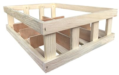 Transportkiste für 12x500g Honiggläser | Stapelbar | Holz | Profibedarf Imker | 29,5x40,5c