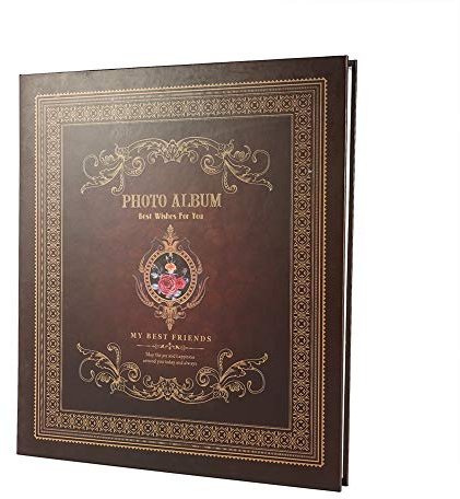 Álbum de Fotos con Capacidad para 500 Fotos, Tipo de Inserción, Cubierta de Cartón, para Recuerdos, Decoración para Sala de Estar (Rojo Intenso)