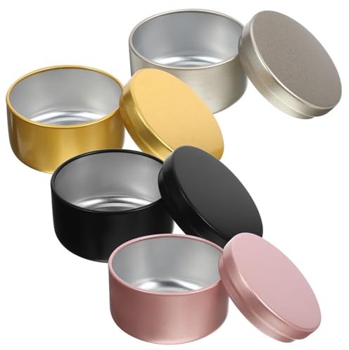 Operitacx 24Er Set Kerzendosen 50Ml Aluminium Rund Mit Deckel Für Diy Kerzenherstellung Kerzengefäß Metallbehälter Zum Basteln Und Heimdekoration