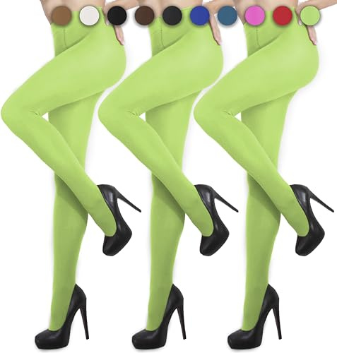 sesto senso Paquet de 3 Collants Femme Céladon Opaque Lisse Microfibre 50 Den Bleu Vert XL Aquamarine
