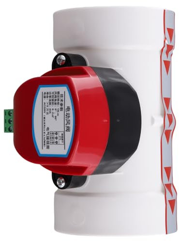 Osmond Plastic Motorized Damper PVC Check Valve Air Duct Volume Controller for Ventilation Pipe 220VAC 75mm
