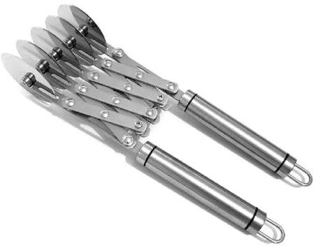 5 Wheel Pastry Cutter,5 Wheel Adjustable Pizza Slicer,Stainless Pastry Lattice Roller Dough Cutter Multiple SlicerExpandable