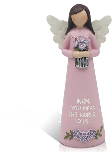 The Leonardo Collection Mother's Day Angel Pink Figurine | Home Decor Ornament for Indoor and Outdoor | Beautiful Gift for Women and Men | Stylish Living Room Decor