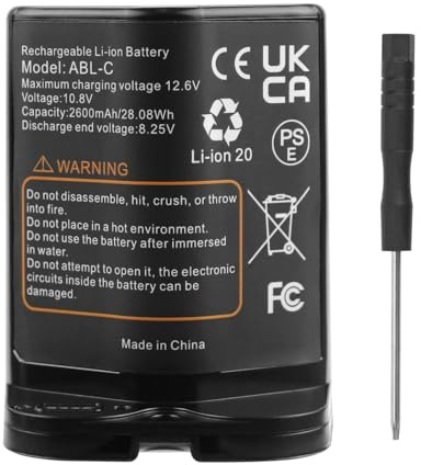 ANTIEE ABL-C Batterie pour Braava Jet M611020 M612880 M612680 M614480 | Compatible avec 3INR 19/65 Cordlss Aspirateur，Installation facile，Protection intégrée（10.8V 2600mAh）